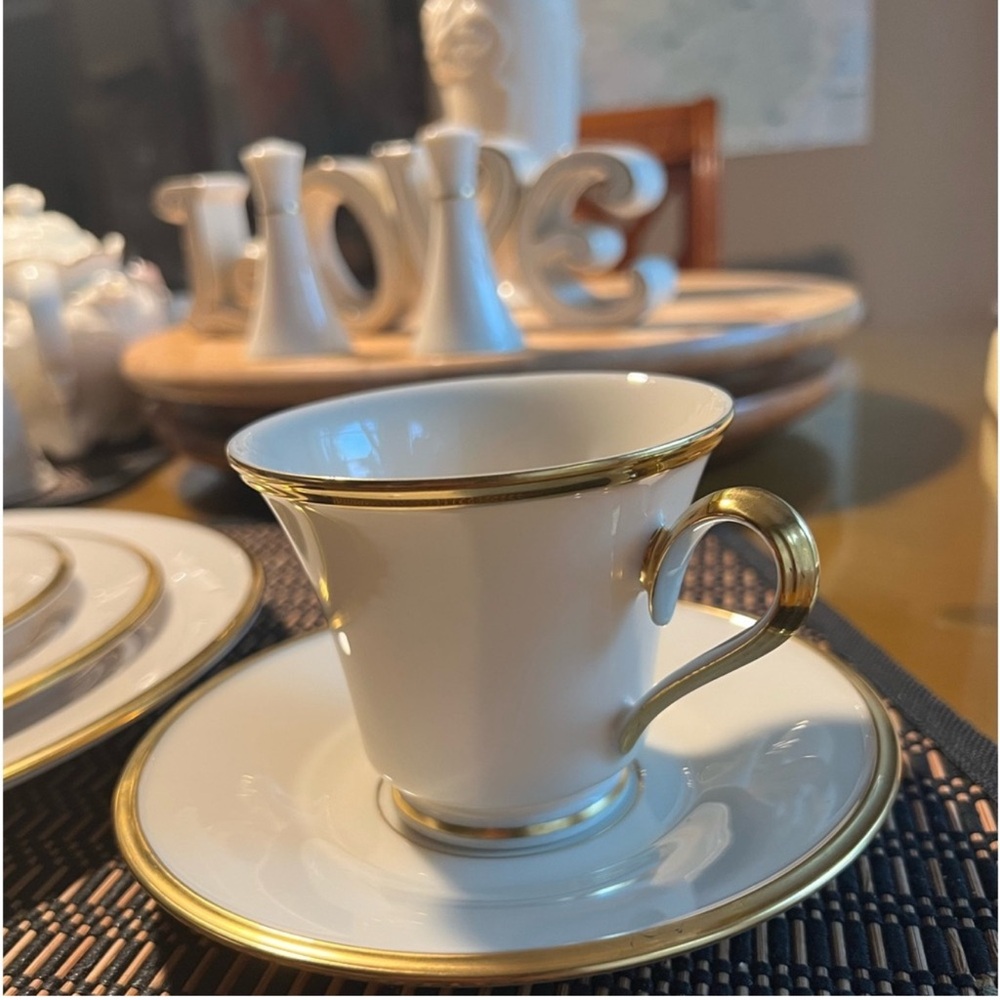 Lenox Eternal  cream cup & saucer set .2pcs